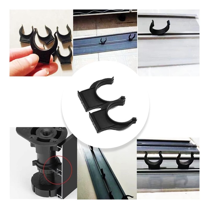 Pack of 20 Kitchen Skirting Board Clips, Kick Board Clips,