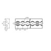 Airline Rail with Drilled Semicircular Shapes, Cargo Securing Lashing Rail