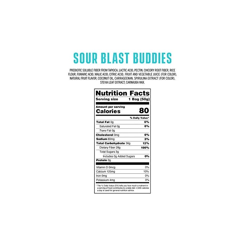 SmartSweets Sour Blast Buddies Low Sugar Gummy Candy 1.8 Ounce