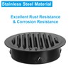 PATIKIL 6.3" Round Air Vent Cover, Stainless Steel Louvered Wall