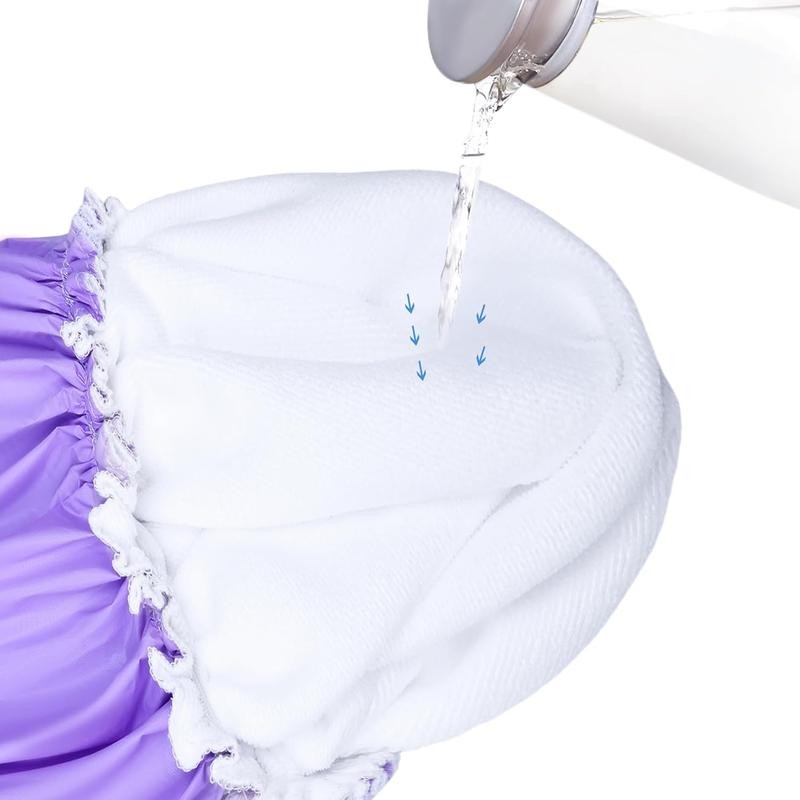 Shower Caps for Women, Terry Cloth Lined and Reusable Bath