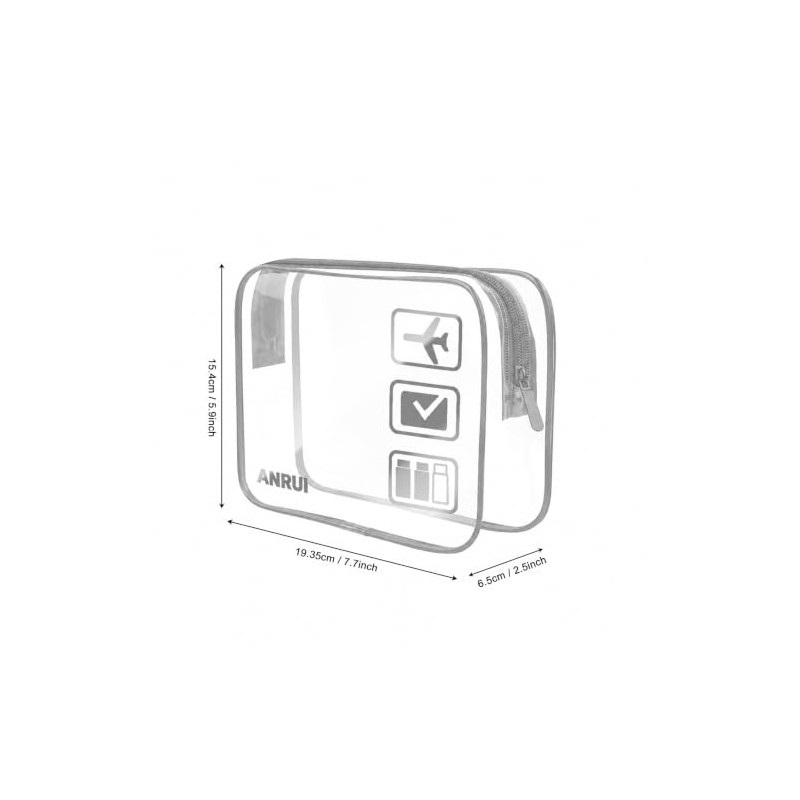 CGBE Set de 3 Neceseres de Viaje Impermeables - Transparente