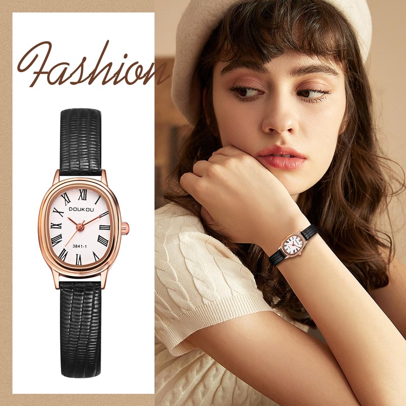 レディース 腕時計 レザーベルト 可愛い アンティーク: ローマ アナログ表示 防水 革ベルト クォーツ腕時計