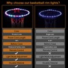 Waybelive LED Basketball Hoop Lights, Remote Control Basketball Rim LED