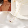 ZNBOH Birthstone Necklace for Women Dainty Trendy 14K Gold Plated