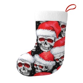 Oxcav Skulls Christmas Stockings for Family Holiday Decor Party Gift Fireplace Hanging Decoration 18 Inches