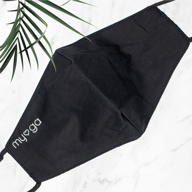Myga Bamboo Plain Black Charcoal Face Covering - Face Mask