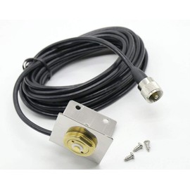 Fumei NMO L Shape Mount Mobile Antenna Bracket NMO to PL-259 Connector (Black)