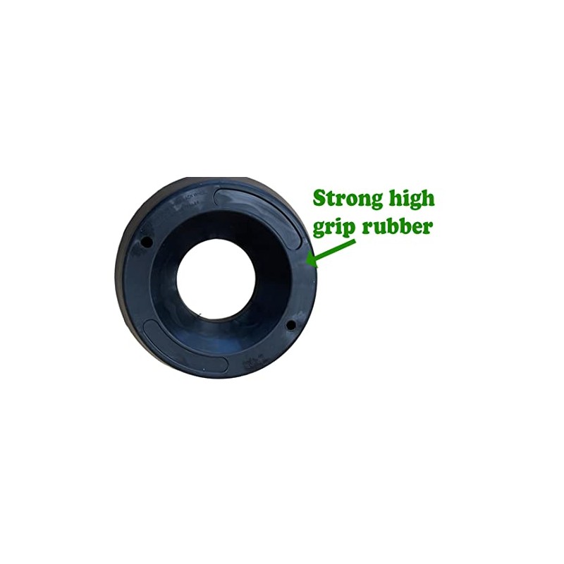 HowseHold Jockey Wheel Chock for Caravans and Trailers - Rubber