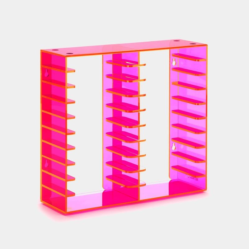 Acrylic Cassette Tape Storage Rack for 20 Cassettes - Color:
