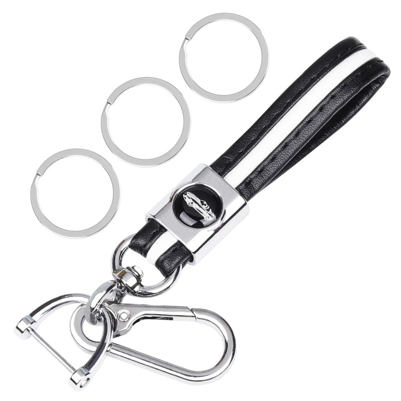 COREION Universal Leather Car Keychain,Unisex car keychain,Car key fob accessories,Carabiner