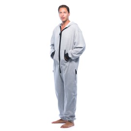 #followme 6435-GRY-XL Jumpsuit Adult Onesie Pajamas
