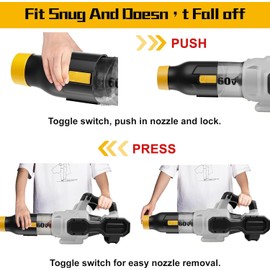 Uniqwamo Blower Nozzle Compatible for Dewalt 60V MAX Leaf Blower(Compatible for DCBL772X1 DCBL772B DCMBA572N), Car Drying Nozzle Compatible for 60V- Bare Nozzle 1 Pack