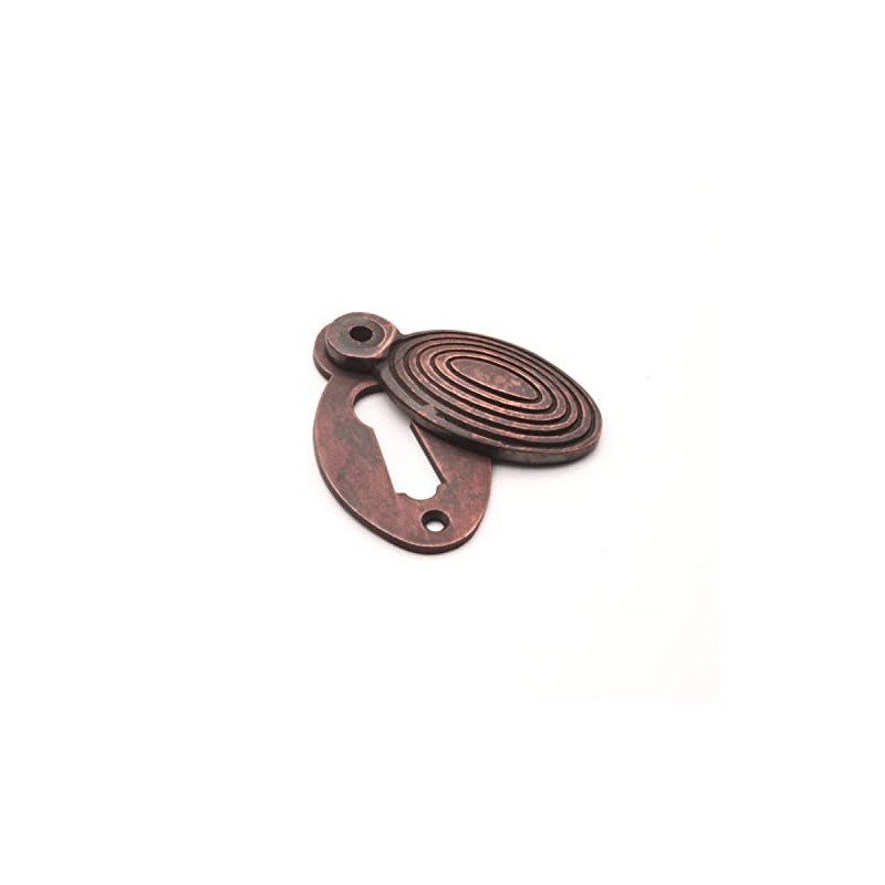 Oval Shaped Beehive/Reeded Door Lock Keyhole Escutcheons in Various Finishes