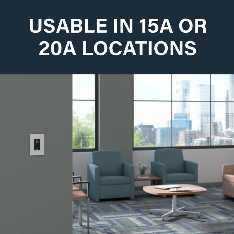 Legrand radiant RSWV203 20 Amp Wave Touchless Motion Sensor Light,