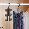 Upgraded 2 PCS Adjustable 20 Tie Rack Holder, 360° Rotating