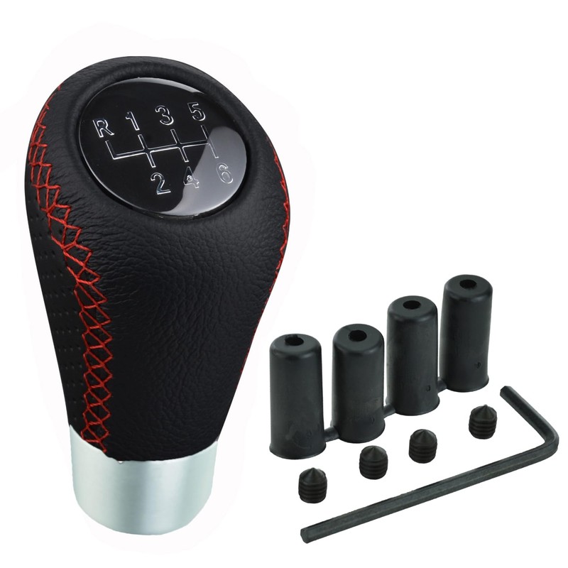 Abfer 6 Speed Shift Knob Leather Stick Shifting Lever Handle