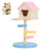 Hamster Loft Toy Wooden Durable Odorless Hamster House Climbing Ladders