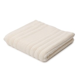 Gözze - Milan Terry Towel, Soft and Absorbent, 70% Organic Cotton/30% Viscose (Bamboo), Vegan, 50 x 100 cm - Cream