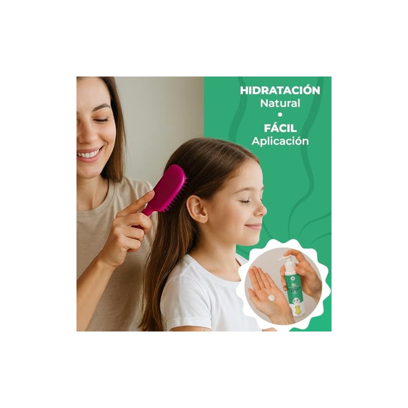 Árbora Desenredante natural sin enjuague niños aguacate aloe vera 2