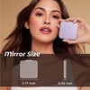 Compact Mirror, Pocket Travel Makeup Mirror for Purse, Metal Square