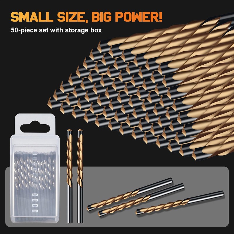 1/8 Inch Hss Drywall Router Bits,50 PCS Drywall Cutting Bit,Guide