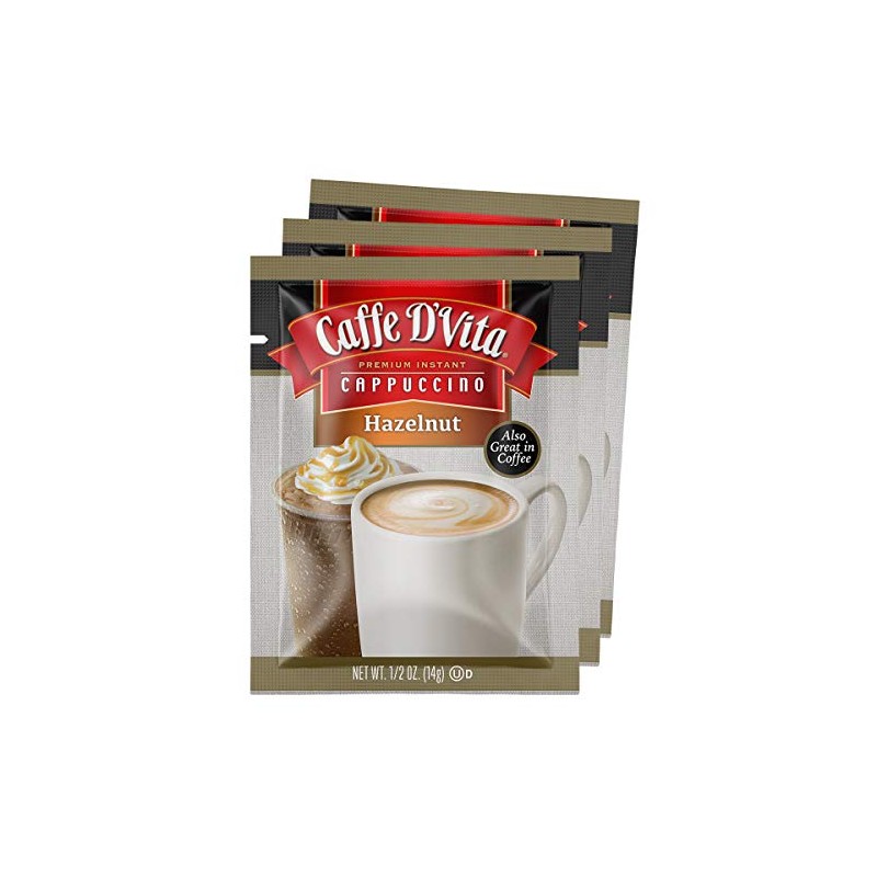 Caffe D'Vita Hazelnut Cappuccino Mix - Instant Coffee Mix, No