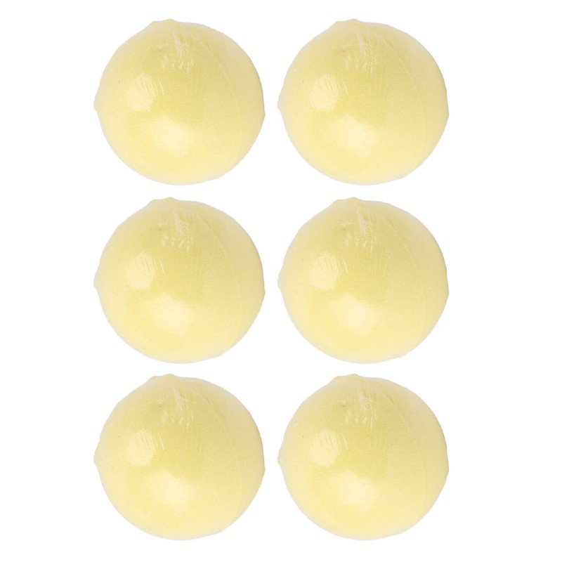 6pcs Bath Salt Ball Moisturizing Colorful Kid Friendly Mild Lemon