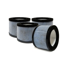Nispira JH01 MK01 3-in-1 HEPA Filter Replacement For Air Purifier AROEVE MK06, ALROCKET JH06 Elechomes EPI081 EP1081, Intelabe EPI080 EP1080, Kloudi DH-JH01 DH-JH06, Pomoron MJ001H, 4 Pack