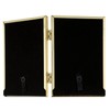 YiPinYin 5x7'' Hinged Double Simply Gold Metal Picture Frames, Elegant