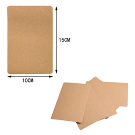 Zasvec Blank Kraft Paper Cards Pack of 50 Cards Index Cards A6 Set Craft Cardboard Round Corners Brown Blank Postcards Blank Cards for DIY Craft Cardboard, 10 x 15 cm, 350 g/m²