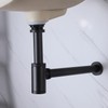HAMOLER Round Bottle P-Trap 1 1/4 Adjustable Bathroom Basin Sink