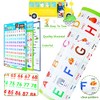 3 Pieces Educational Posters, ICEBLUEOR Laminated Wall Chart Number Senses