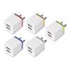 Maíz Adaptador Cubo Cargador 2.1a, 2 Puertos Usb Paq 5