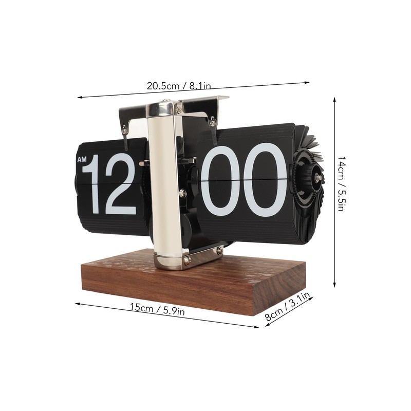 VBESTLIFE Retro Digital Flip Down Clock, Battery Powered Internal Gear