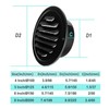 6 Inch Stainless Steel Air Vents, Black Louvered Grille Round