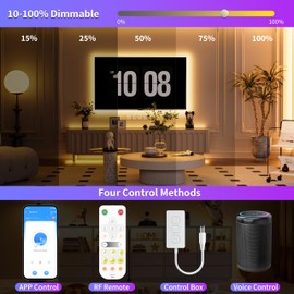 OULARA COB LED Streifen Warmweiß 2700K, 6M Dimmbares 24V LED band Licht Set,Smart Funktioniert mit Alexa/Google Assistant für DIY Beleuchtung unter dem Schrank, Schlafzimmer, Küche