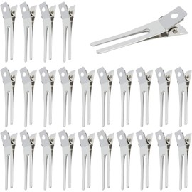 50Pcs Hair Clips Double Prong Curl Clips 1.8inch Metal Hair Pins Duck Billed Hair Clips for Women Styling Sectioning Hair Salon Barber