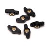 1/4" Wing Knobs Through Hole T Knobs Hand Screw Nut
