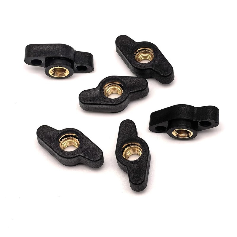 1/4" Wing Knobs Through Hole T Knobs Hand Screw Nut