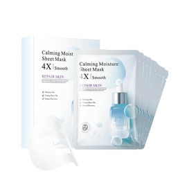 Facial Sheet Mask Set, 10 Pcs Salicylic Acid Calming Moisture Masks, Deep Hydrating Repairing, Fade Fine Lines, Increase Skin Elasticity, Brighten Skin Tone, Korean Skin Care Products Gifts for Women