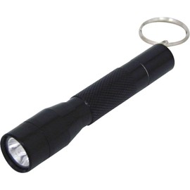 Dorcy 10-Lumen Water Resistant LED Keychain Flashlight with Tail Cap Push Button Switch, Assorted Colors (46-4001)