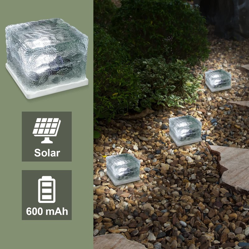 Eaxus® LED Solar Light Solar Cube - Ice Cubes as