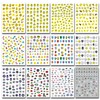 IDDFEVE 12 Sheets Abstract Smiling Face & Evil Eye Nail