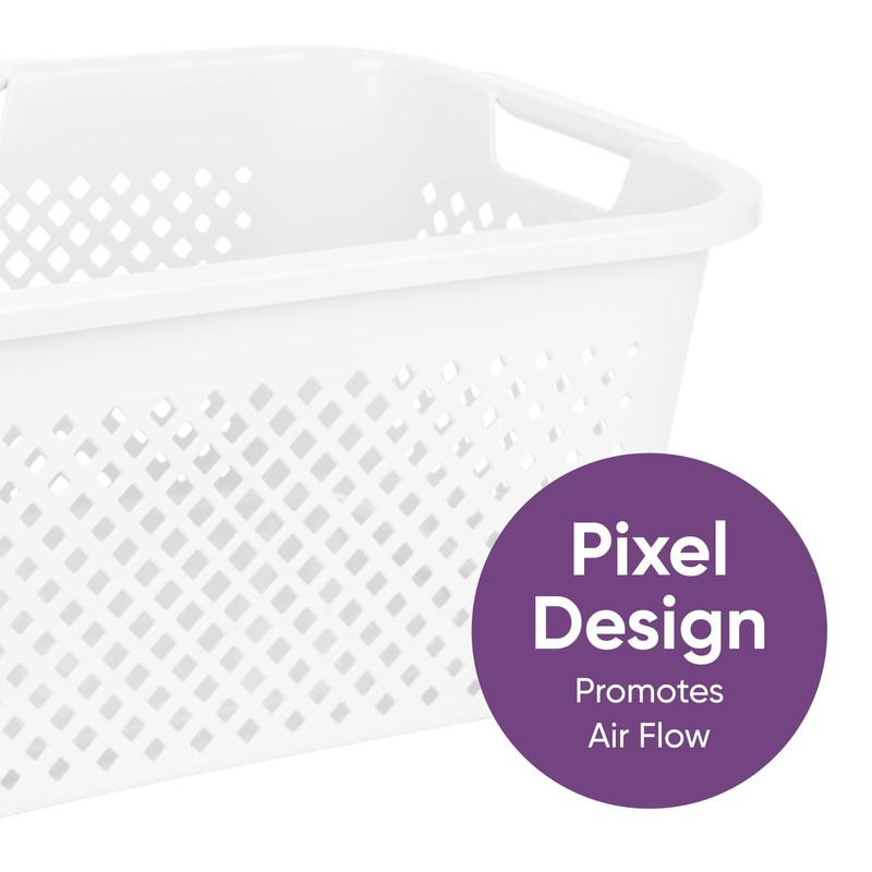 Superio Gradient Perforated Laundry Basket with Ergonomic Handles - Modern