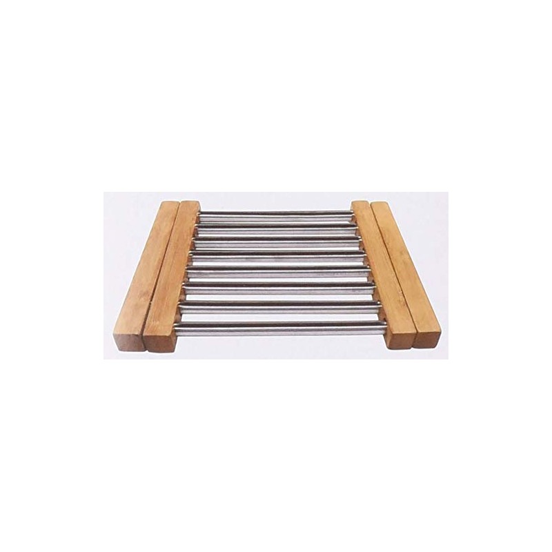 MIK funshopping Organic Bamboo Trivet for Kitchen, Dining Table, Garden