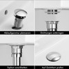 Bürstenking Sink Drain Fitting - Drain Valve with Hair Strainer