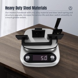 Gaurqiah Heavy Duty Front Door Handle Set with Deadbolt,Exterior Door Lock Set with Reversible Door Lever, Matte Black