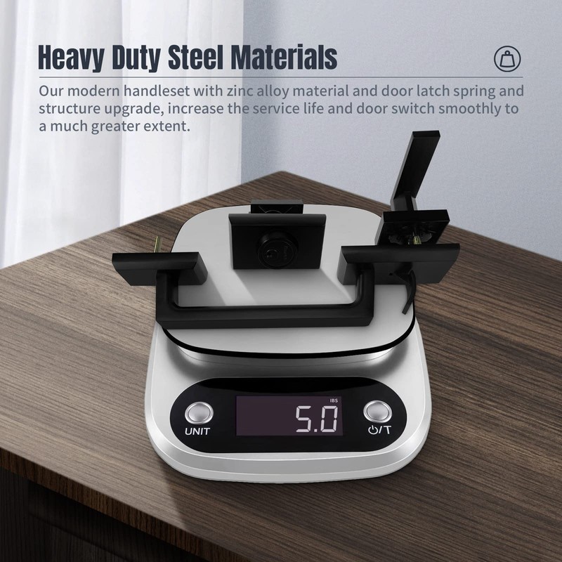 Heavy Duty Front Door Handle Set with Deadbolt,Exterior Door Lock