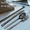 WORTHBUY Matte Black Silverware Set 5 Pieces Flatware Set Stainless